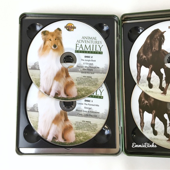 Animal Adventures Family Collection DVD Tin Box Set : Lassie, The Jungle Book, - Picture 2 of 7